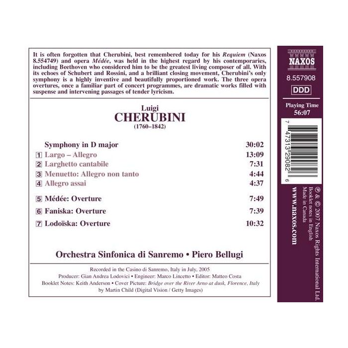 CHERUBINI: Symphony in D major, Opera Overtures - slide-1