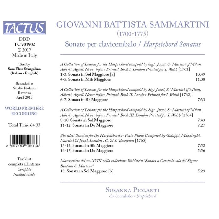 Sammartini: Harpsichord Sonatas - slide-1