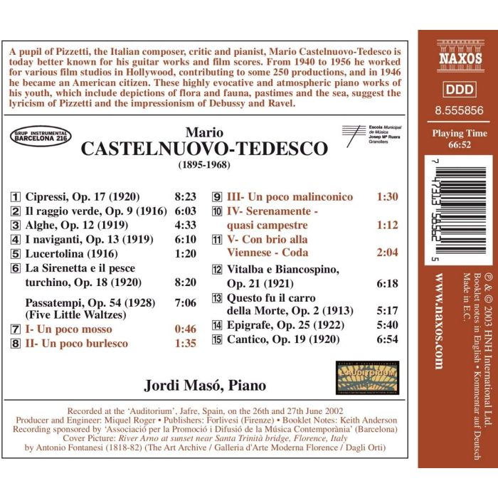 CASTELNUOVO-TEDESCO M.: Piano Music - slide-1