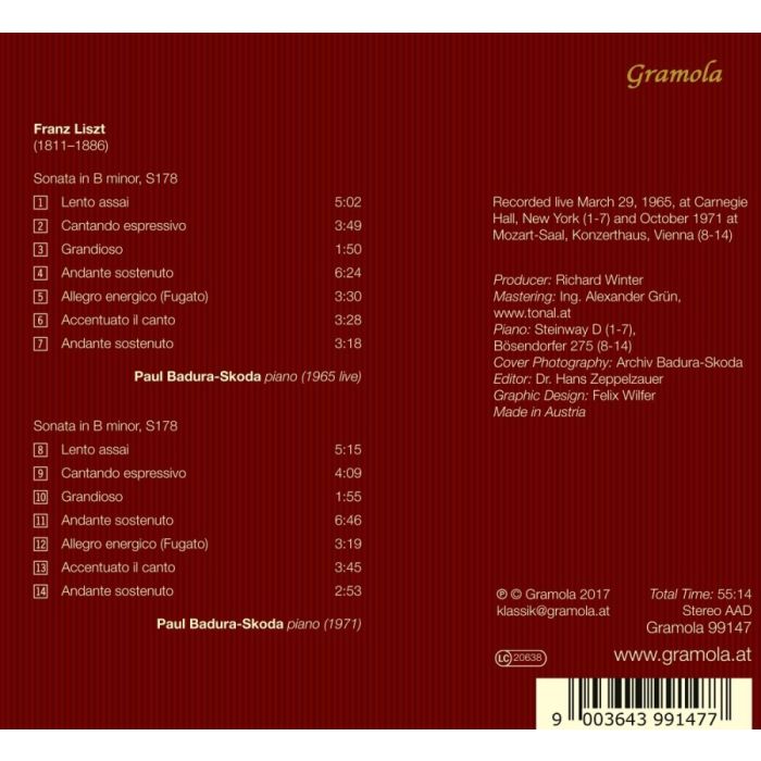 Liszt: Sonate h-Moll, recorded 1965 & 1971 - slide-1