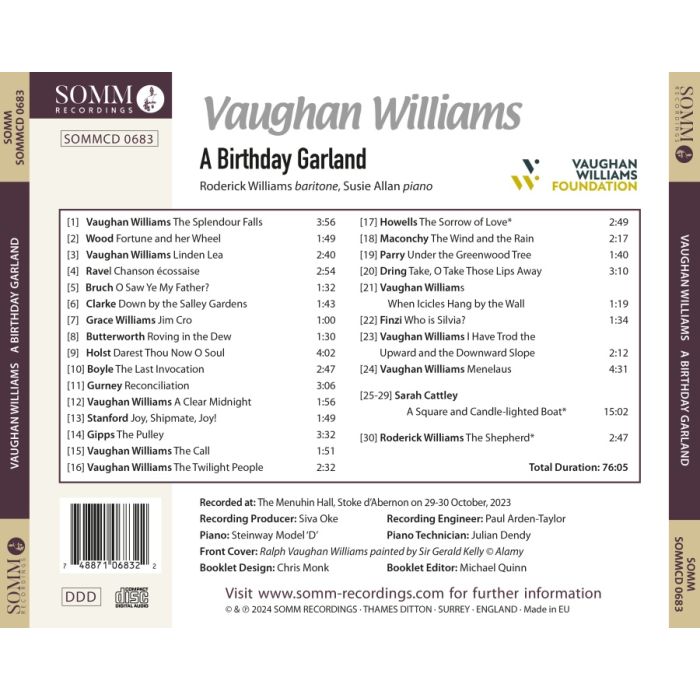 Vaughan Williams: A Birthday Garland - slide-1