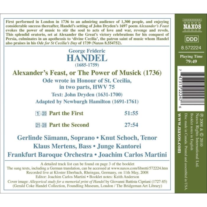HANDEL: Alexander's Feast - slide-1