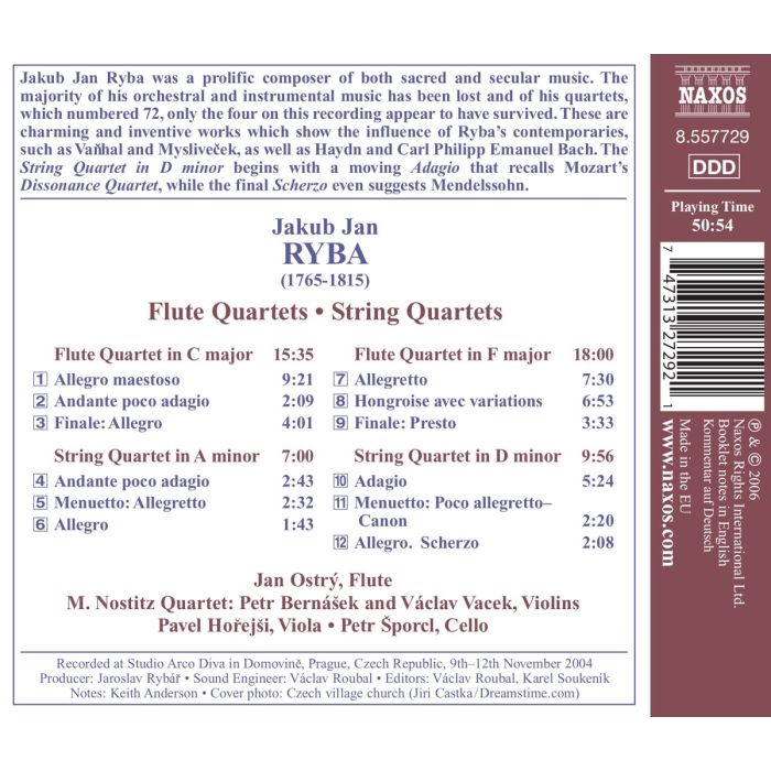RYBA: Flute Quartets, String Quartets - slide-1