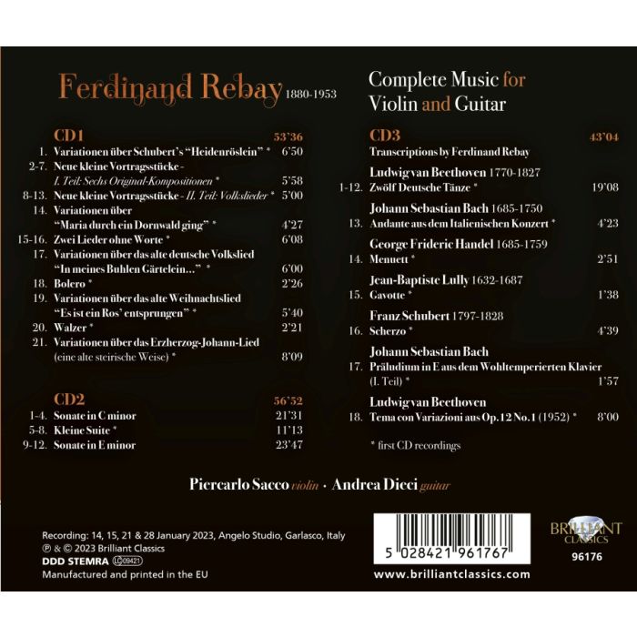 Rebay: Complete Music for Violin and Guitar - slide-1