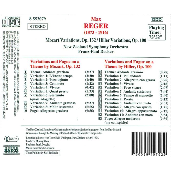 REGER: Variations and Fugues - slide-1