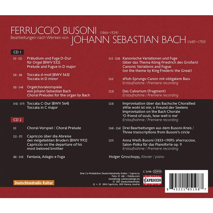 Busoni: Bach Transcriptions - slide-1