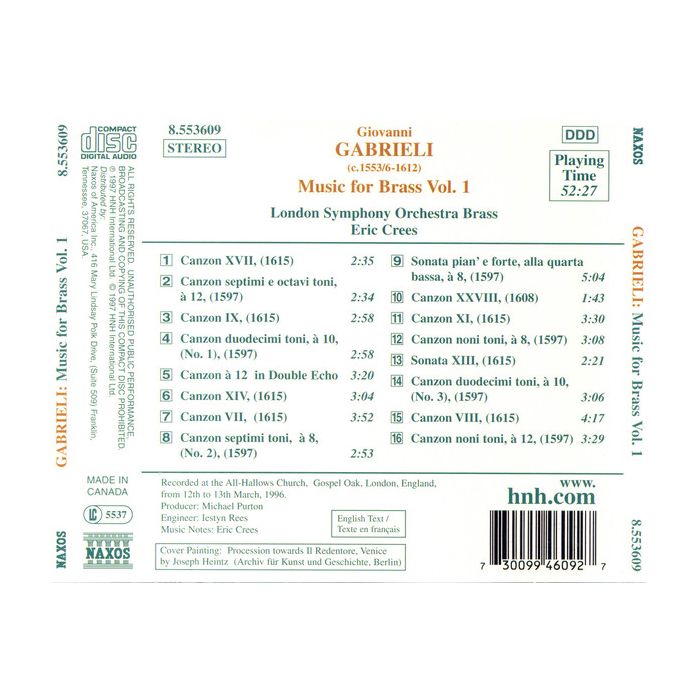 GABRIELI: Music for Brass Vol. 1 - slide-1