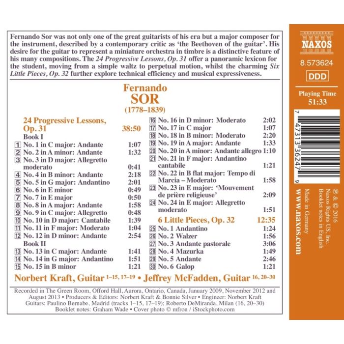 Sor: 24 Progressive Lessons 6 Little Pieces - slide-1