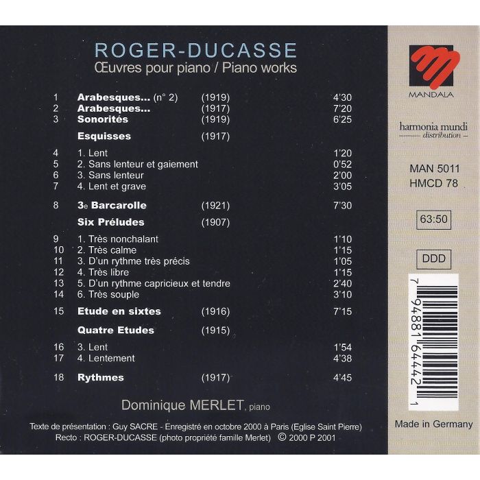 Roger-Ducasse; Oeuvres pour Piano - slide-1