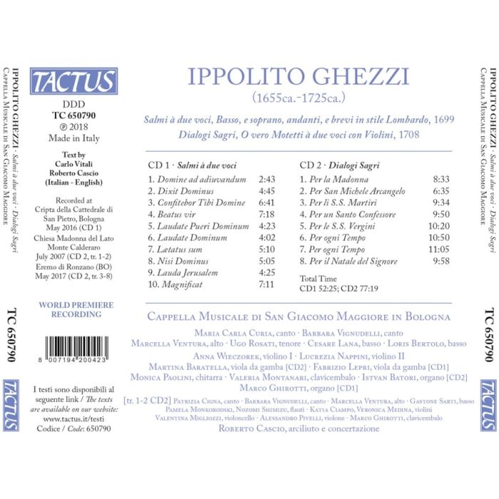 Ghezzi: Salmi a 2 voci; Dialoghi Sacri - slide-1