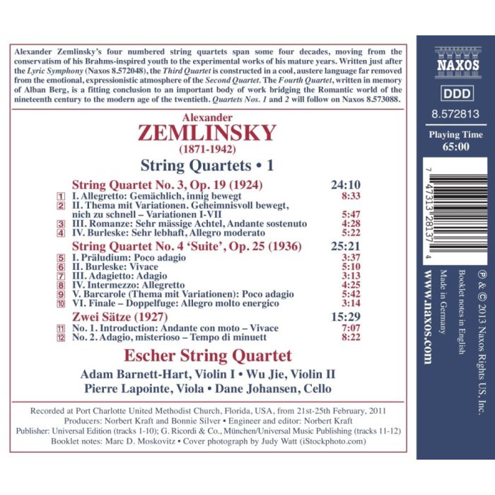 Zemlinsky: String Quartets Vol. 1 - slide-1