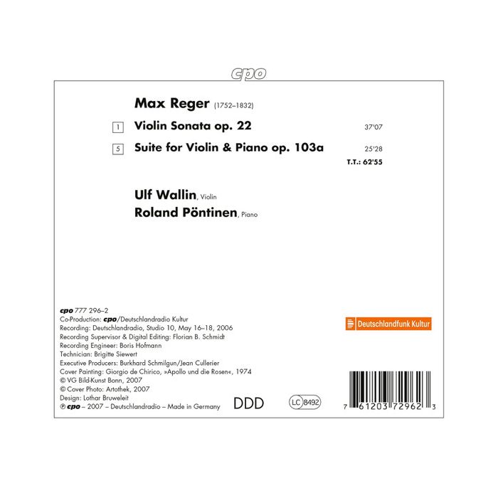 REGER: Works for violin and piano vol. 5 - slide-1