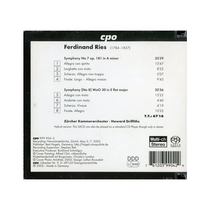 RIES: Symphonies Nos.7 & 8 - slide-1