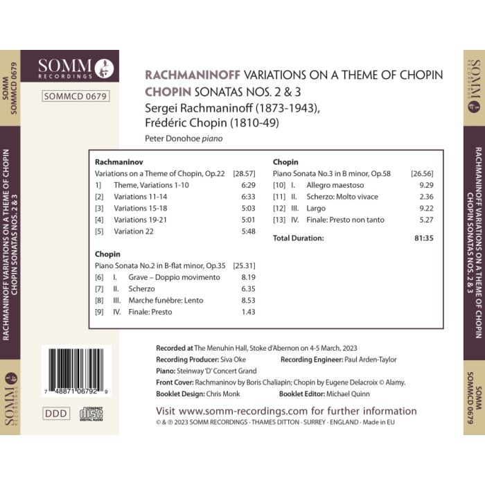 Rachmaninoff: Variations; Chopin: Piano Sonatas Nos. 2 & 3 - slide-1