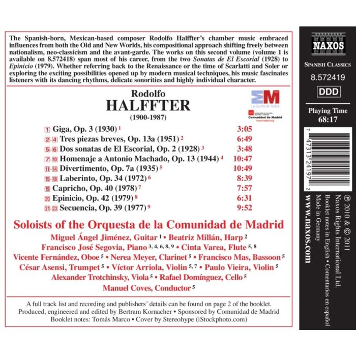 Halffter:  Chamber Music Vol. 2 - slide-1