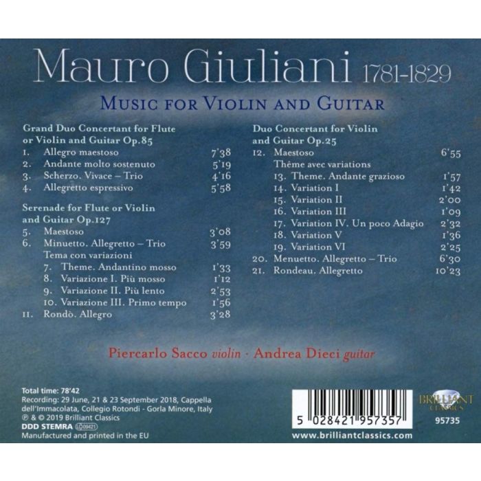 Giuliani: Music for Violin and Guitar - slide-1