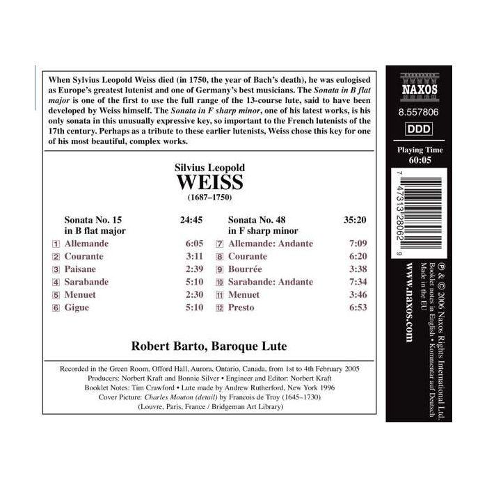 WEISS: Sonatas for Lute Vol. 7 - slide-1