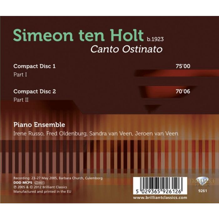 Ten Holt: Canto Ostinato - slide-1