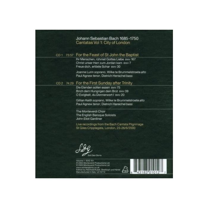 Bach J.S; : Cantatas Vol. 1 / Gardiner - slide-1