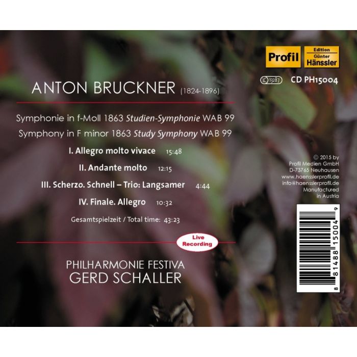 Bruckner: Symphony in F Minor - Study Symphony - slide-1