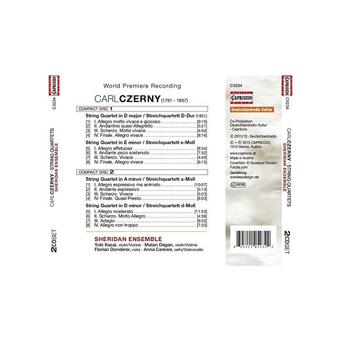 Czerny: String Quartets; World Premiere Recordings - slide-1