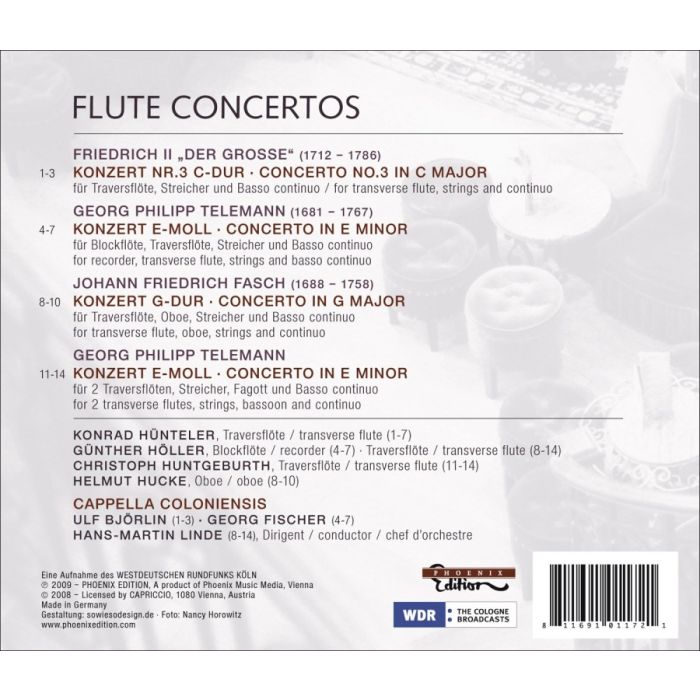 Flute Concertos - Friedrich II, Fasch, Telemann - slide-1