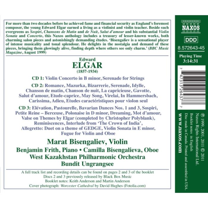 Elgar: The Violin Music - Violin Concerto, Violin Sonata, Miniatures - slide-1