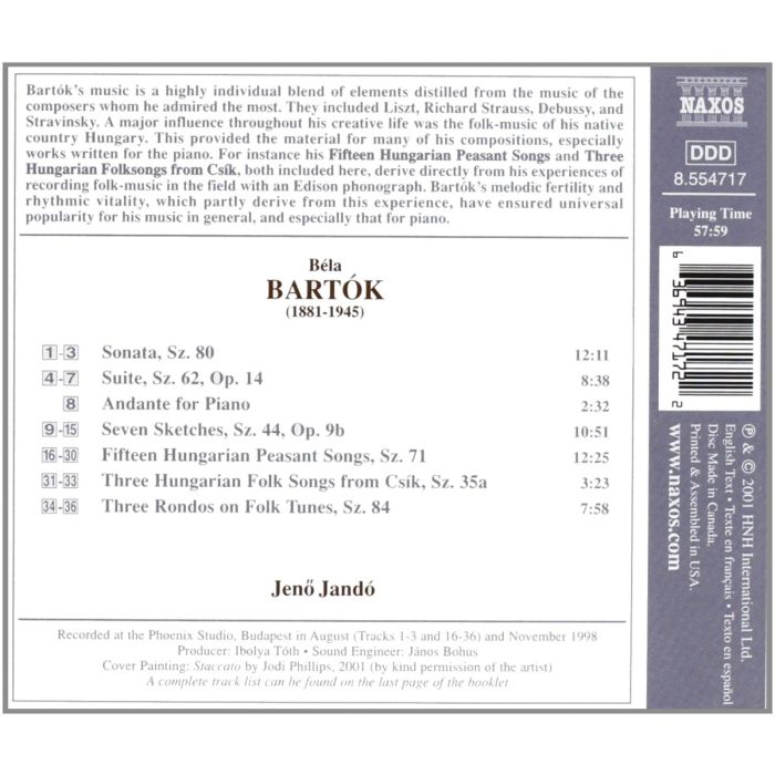 BARTOK: Piano Music vol. 1 - slide-1