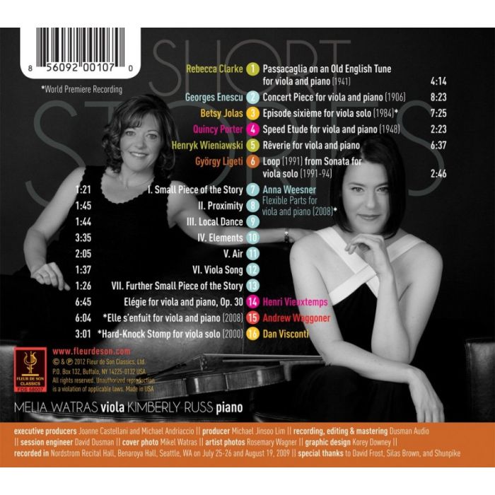 Short Stories - Clarke, Enescu, Jolas, Porter, Wieniawski - slide-1