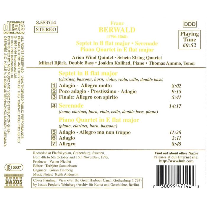 BERWALD: Septet, Serenade, Piano - slide-1