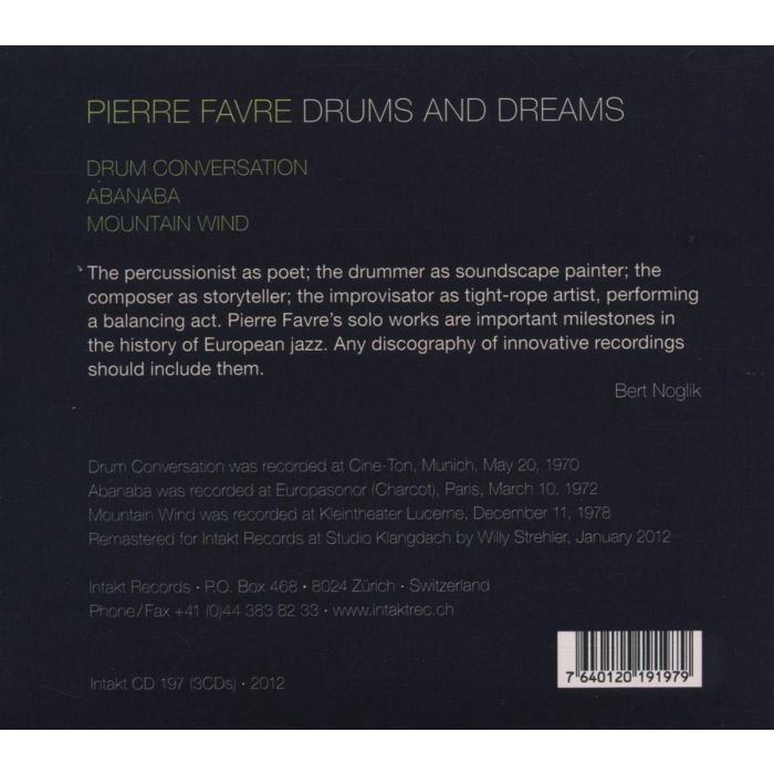 Pierre Favre: Drums and Dreams - slide-1