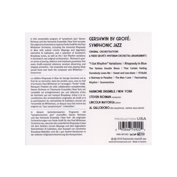 Gershwin by Grofé: Symphonic Jazz - Rhapsody in Blue, Songs, I Got Rhythm - slide-1