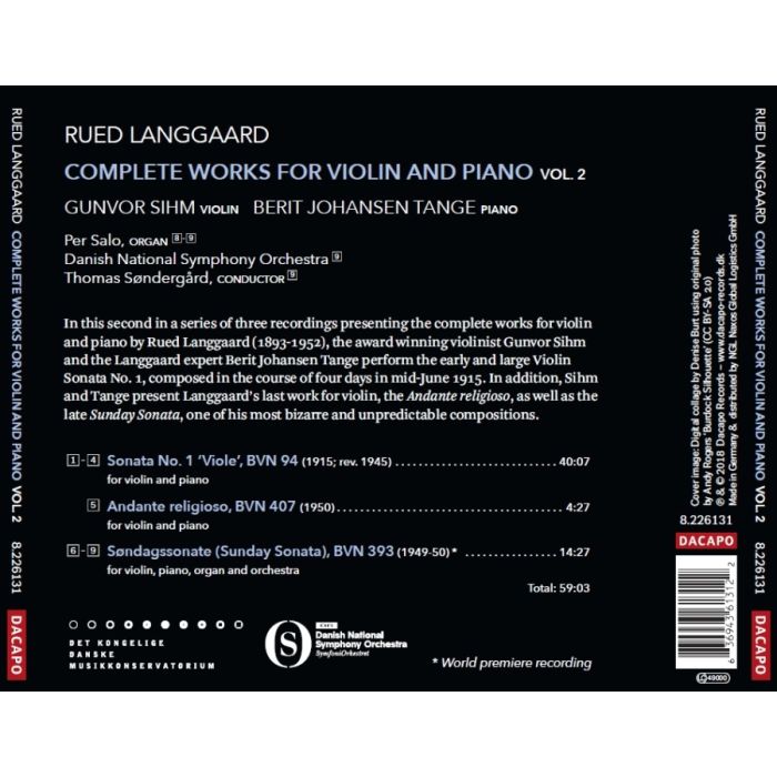 Langgaard: Works for Violin and Piano Vol. 2 - slide-1