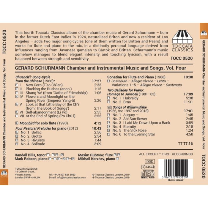 Schurmann: Chamber and Instrumental Music and Songs Vol. 4 - slide-1