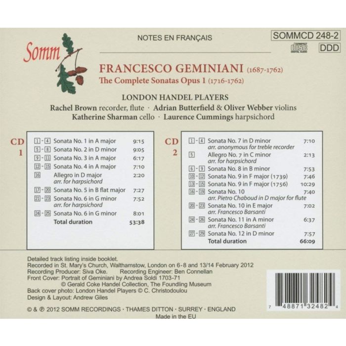 Geminiani: The Complete Sonatas Op. 1 - slide-1