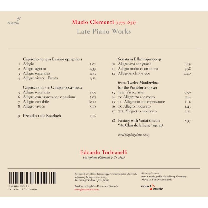 Clementi: Late Piano Works - slide-1