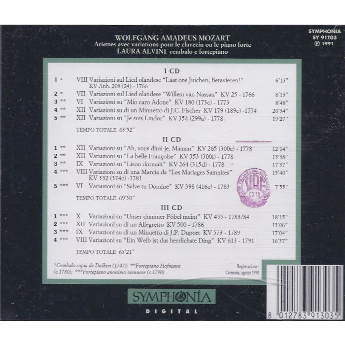 Mozart: Ariettes Avec Variations - slide-1