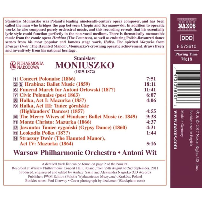 Moniuszko: Ballet Music – Hrabina,Halka, Straszny Dwór - slide-1