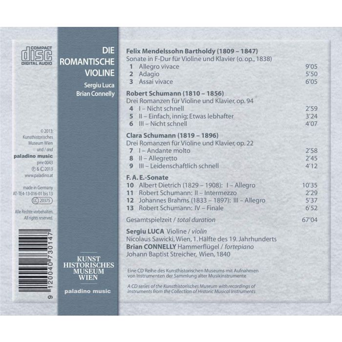 Die Romantische Violine - Mendelssohn, Clara Schumann, Brahms, Robert Schumann, A. Dietrich - slide-1