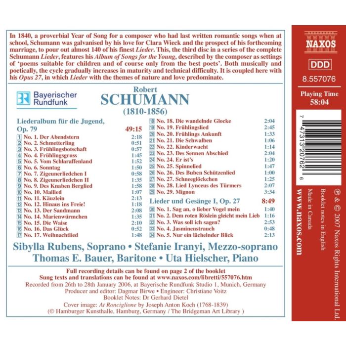 Schumann: - Songs Vol. 3 - slide-1
