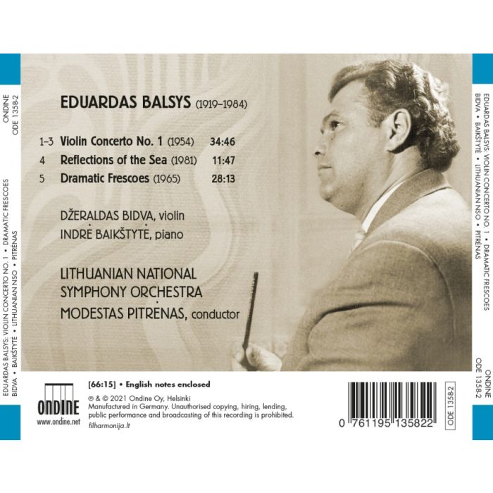 Balsys: Violin Concerto No. 1; Dramatic Frescoes; Reflections of the Sea - slide-1