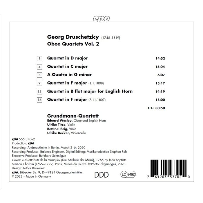 Druschetzky: Oboe Quartets Vol. 2 - slide-1