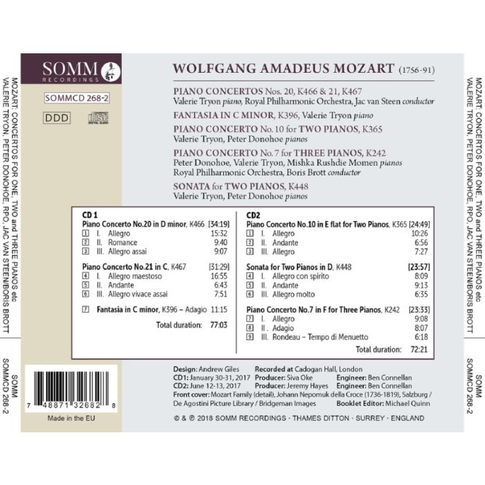 Mozart: Piano Concertos for One, Two and Three Pianos - slide-1