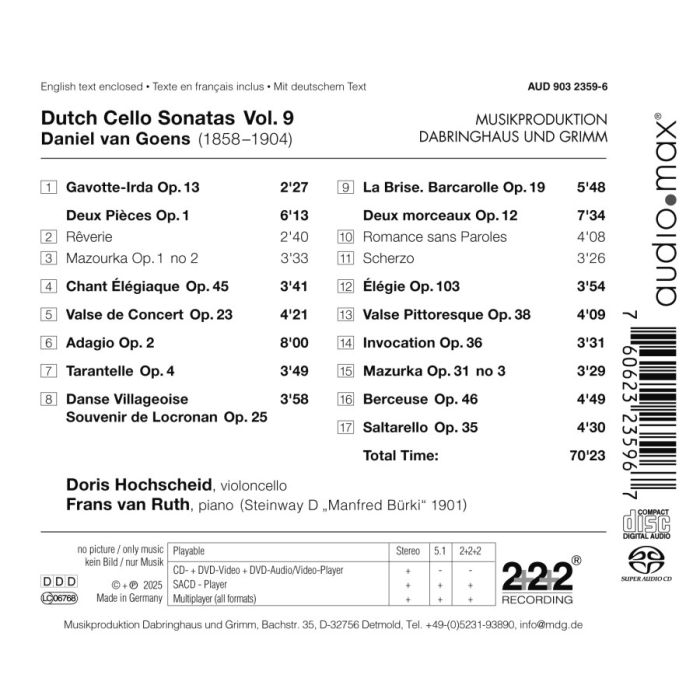 Dutch Cello Sonatas Vol. 9 - Van Goens - slide-1