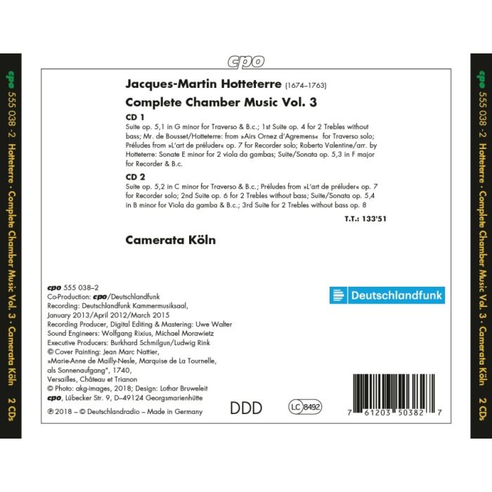 Hotteterre: Complete Chamber Music Vol. 3 - slide-1