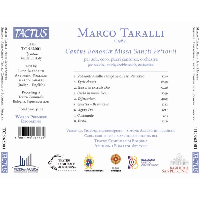 Taralli: Cantus Bononiae Missa Sancti Petronii - slide-1