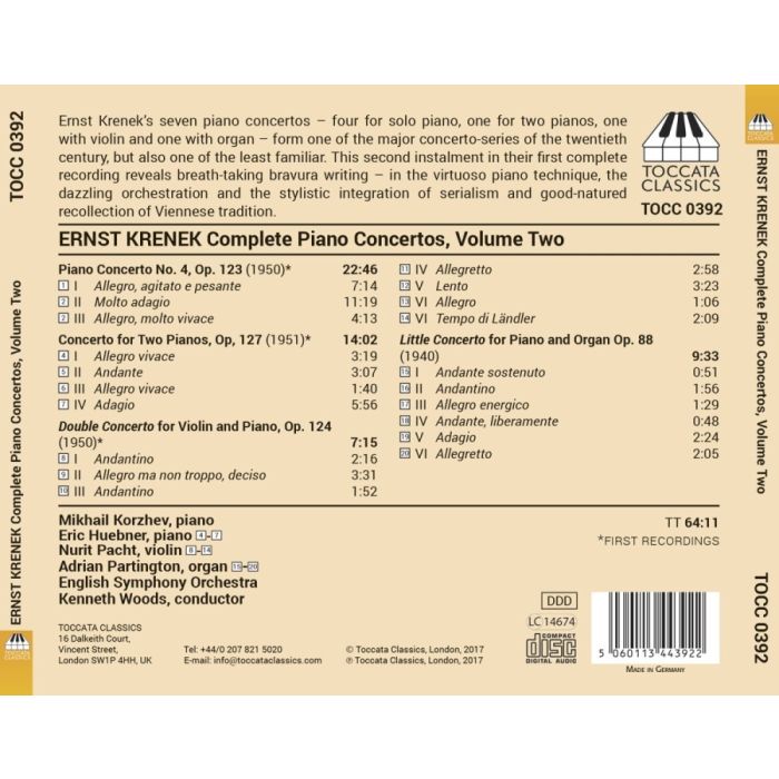 Krenek: Complete Piano Concertos Vol. 2 - slide-1