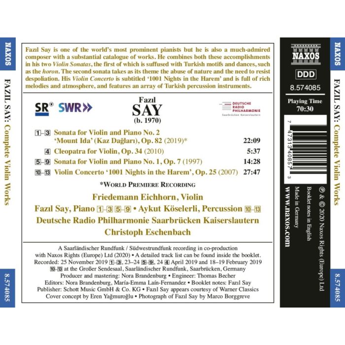 Say: Complete Violin Works - slide-1