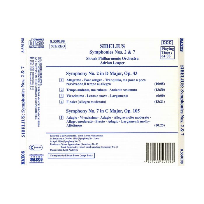 Sibelius: Symphonies 2 & 7 - slide-1