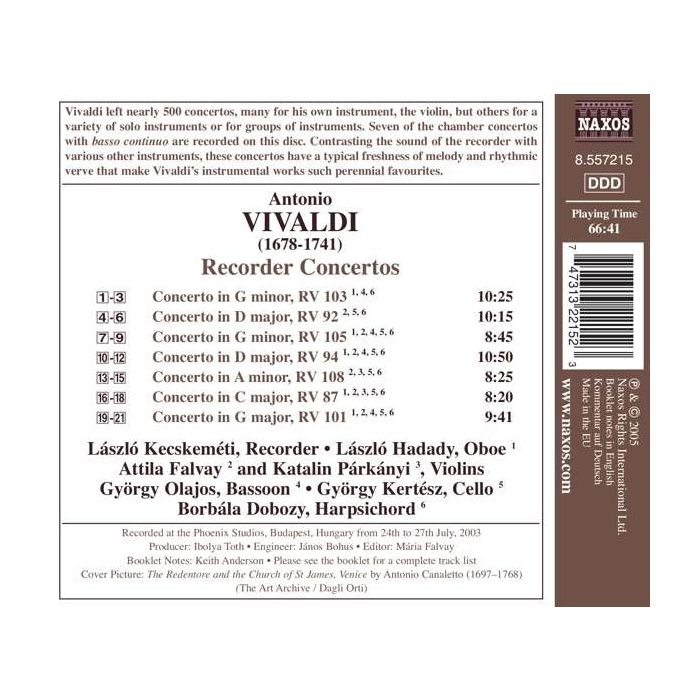 VIVALDI: Recorder concertos - slide-1